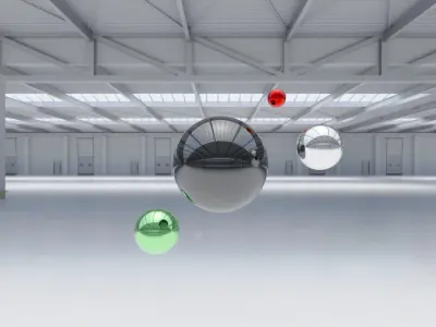 HDRI - Industrial Building Interior 1 - 8192x4096 Texture