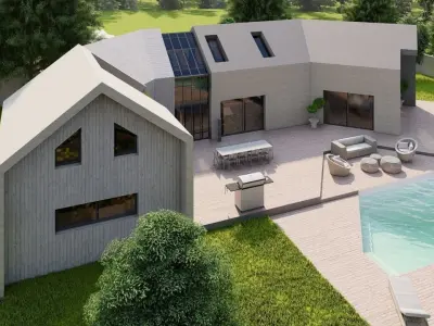Casa Scene-villa-modern house 3D model 90