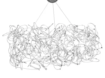 Quasar Curled Chandelier 3D model