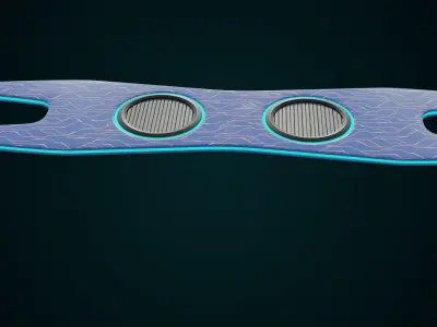 Sci-Fi Hoverboard 1 All PBR Unity UE Textures included Low-poly 3D model