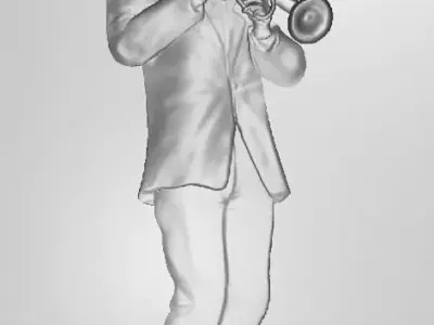 Trumpet Player Free 3D print model