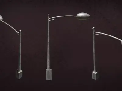Lamp Street Light Post Series ModernUrbanLux LT1 N4 3D model