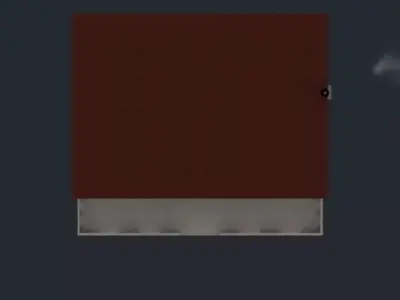 small house with smoke Low-poly 3D model