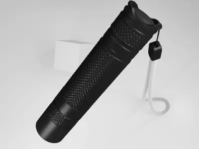 Beautiful flashlight in noire 3D model