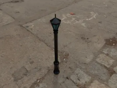 Street lamp pack Low-poly 3D model