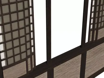 Capiz Window 01 Low-poly 3D model