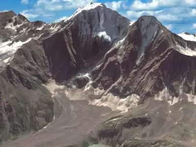 Mountain landscape 3D model 4