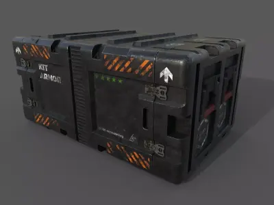 Sci-Fi Storage Crate Low-poly 3D model