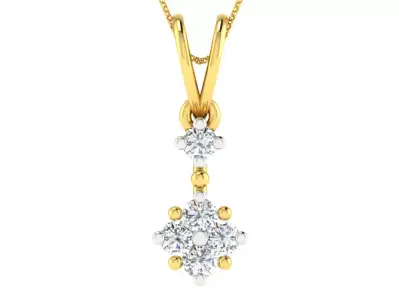 Solitaire Women Pendants 3dm STL FBX OBJ Render Details 3D print model buy
