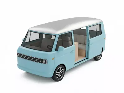 Camper Van Low-poly 3D model