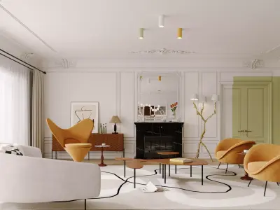 apartment interior scenes       3D model 7