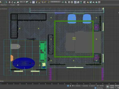 modern bedroom 3D model