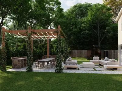 Garden Landscape 3D Model - SketchUp and Lumion Scene 3D model