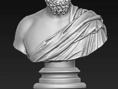 Roman Bust 2 3D model 3D print model