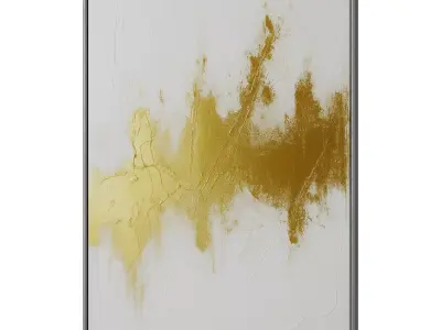 Set of 3 Abstract Paintings in Frames 3D model 36