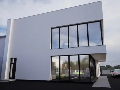 warehouse office building 3D model