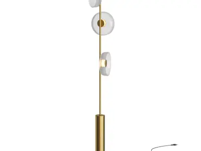 Glacier Crackle Glass Floor Lamp 3D model