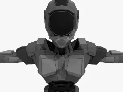 Android Robot Low-poly Low-poly 3D model