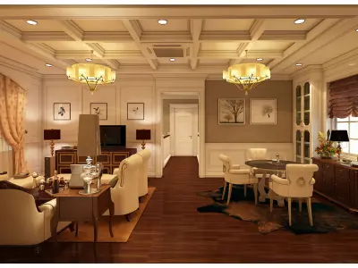 Second floor hall 3D model