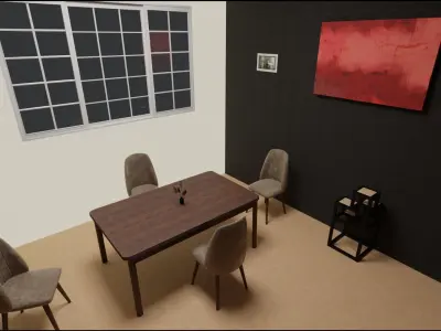 Special chair and room design 3D model
