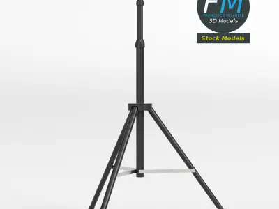 Extendable tripod stand 3 3D model