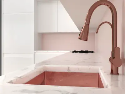 Smeg White Kitchen 3D model