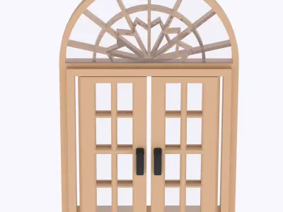 Functional Double windows style 6 multi-color 3D print model