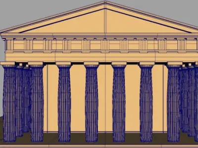 Parthenon greek temple 3D model