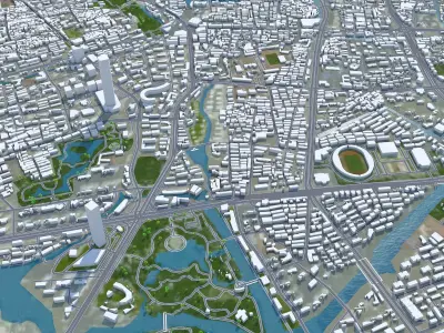 Wenzhou Zhejiang China 120km AI Low-poly 3D model