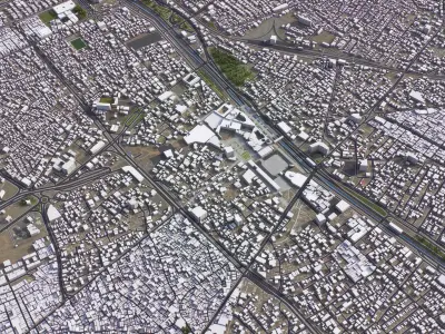 Qom - 3D City Model Low-poly 3D model