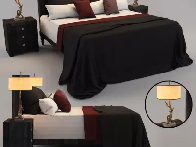 Blue Bed 3D model