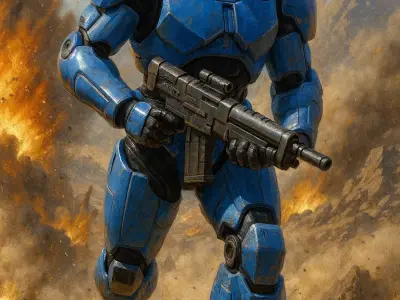 ROBOT POLICE Low-poly 3D model