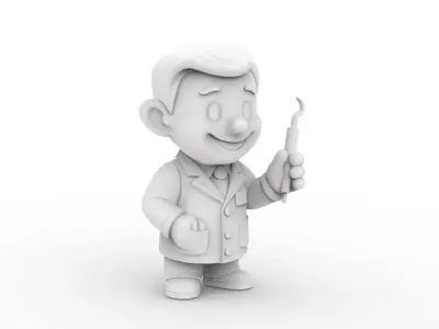 Cartoon Dentist 3D Printable 3D print model