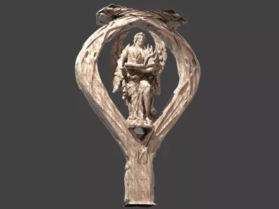 Angel Christmas Wreath 3  3D model