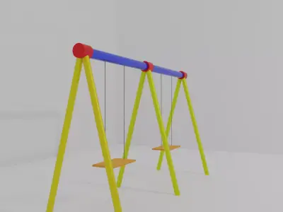Swing Set Low-poly 3D model