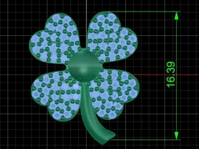 Flower pendant 3D print model 3