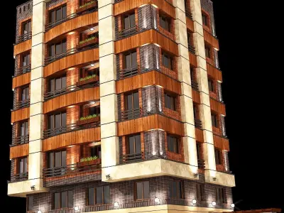 3d model of a residential apartment with full details 3D model