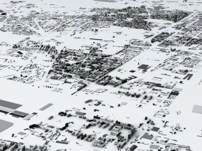 Turin Streets and Buildings 3D model