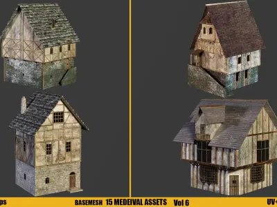 Kitbash Medieval Assets Textures Vol 6 Low-poly 3D model