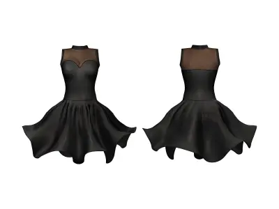 Little Black Dress Low-poly 3D model