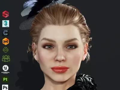 balletdancer woman Low-poly 3D model