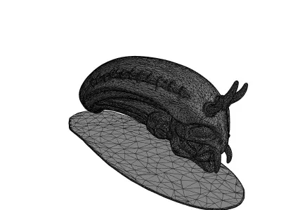 SciFi Alien Cyborg Creature Head Low-poly 3D model