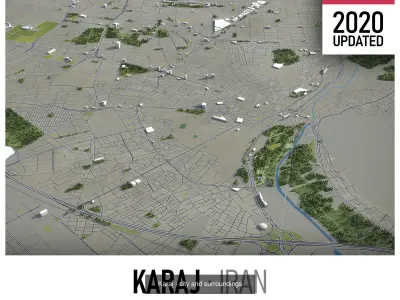 Top 10 Cities of Iran 3D Model Pack
