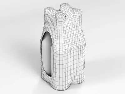 4 pack 330ml shrinkwrapped bottles 3D model