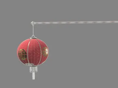 Chinese lantern Low-poly 3D model order