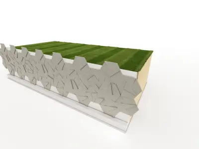 Wall Cross Section Insulation-Park wall detail-4 3D model