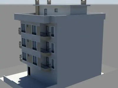 Apartment 1 building - building 3D model