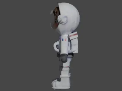 Hand-Painted Astronaut Character - High-Quality 3D Model Low-poly 3D model