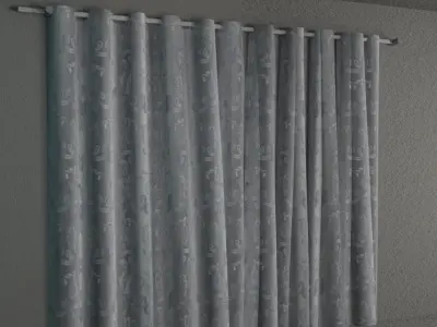 Curtin curtain Free low-poly 3D model
