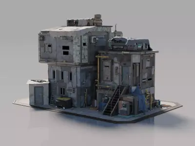 Neighborhood house Building 4 3D model